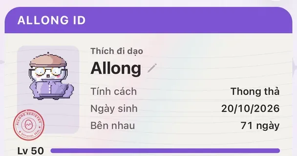 Allong đang đi bộ